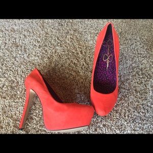 Jessica Simpson Orange Heels 8.5